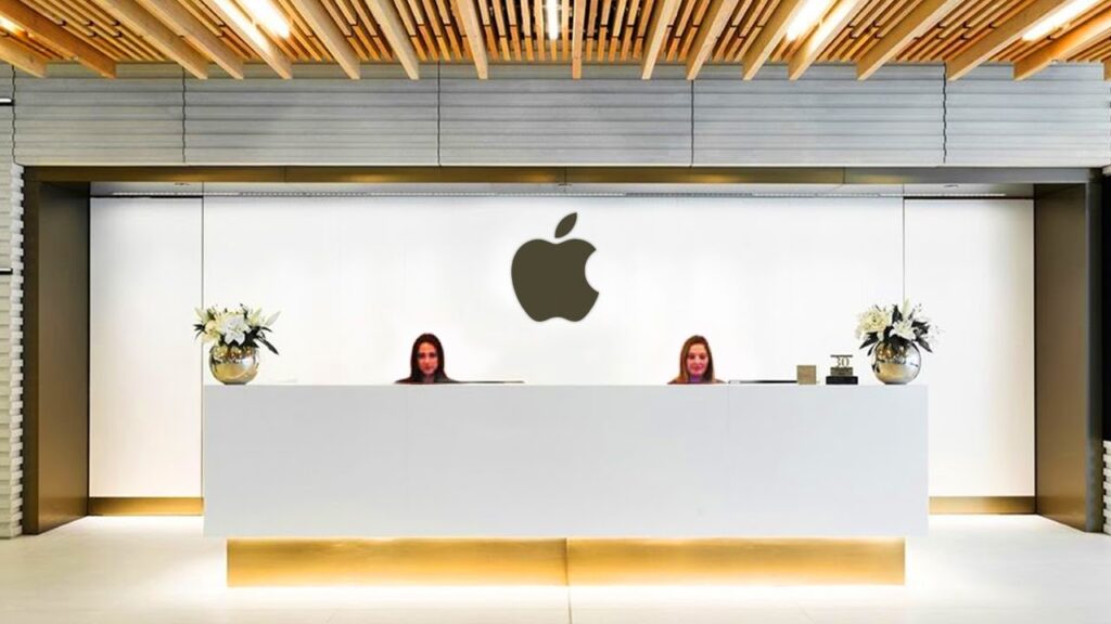 Apple’s office fitout design offers a seamless user experience.