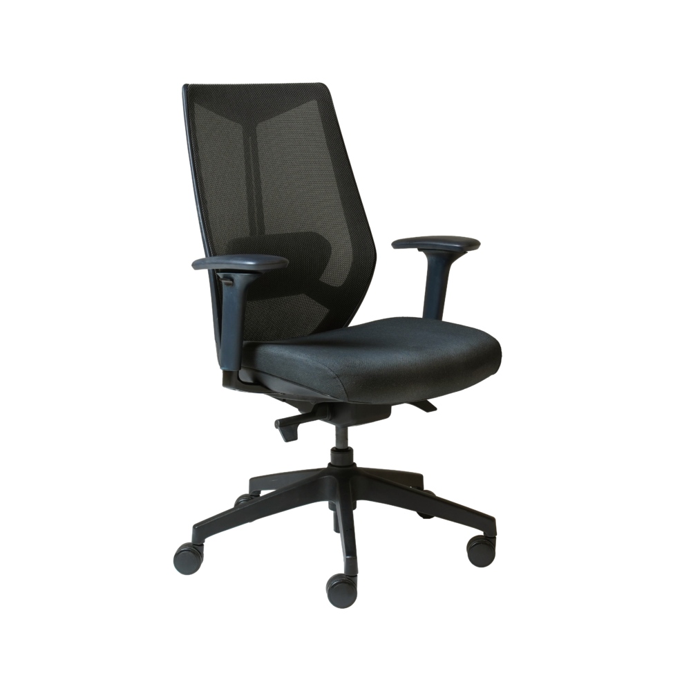 ARCO ergonomic chair in a modern office setup, available from Prima Commercial Fitouts