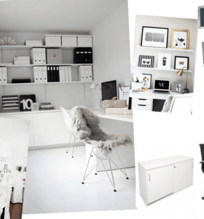 Home Office Inspiration – Monochrmatic Feels